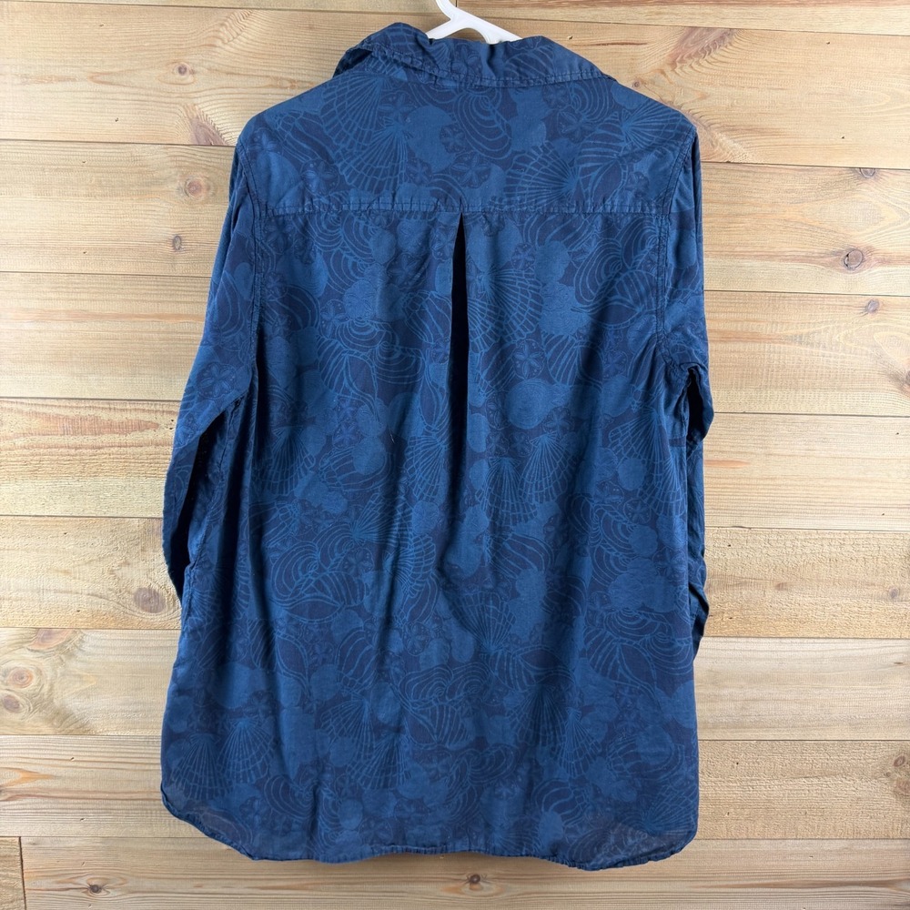 Fresh Produce Womens Shirt Roll Tab Pullover Seashell‎ Nautical Beach Coastal XL - Picture 6 of 8